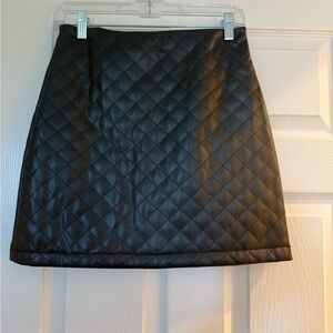 Quilted Black Skirt